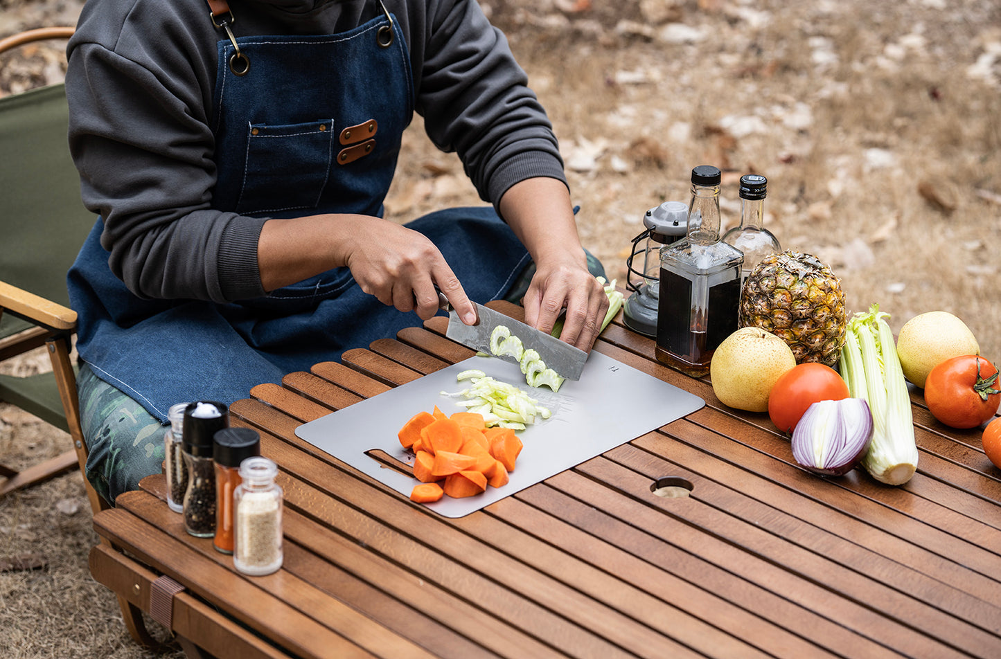Boundless Voyage Titanium Cutting Board M Size Home Outdoor Camping Fruits Vegetable Meat Chopping Block Cutting Board