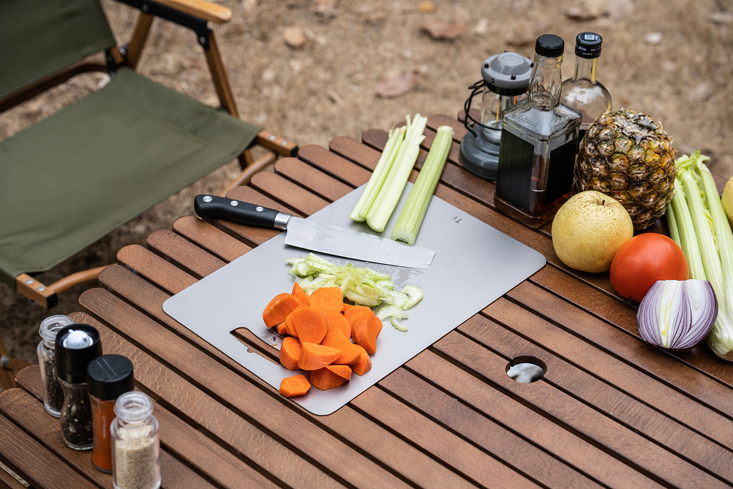 Boundless Voyage Titanium Cutting Board M Size Home Outdoor Camping Fruits Vegetable Meat Chopping Block Cutting Board