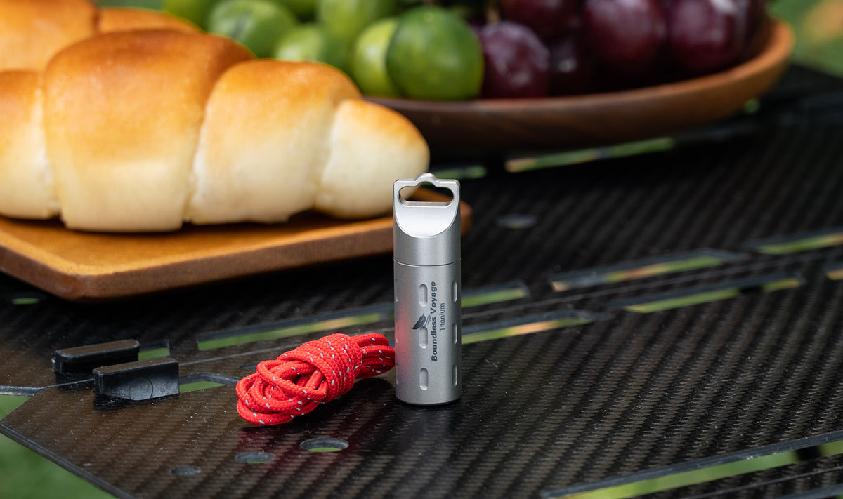 Boundless Voyage Titanium Pill Holder with Lanyard – Waterproof Mini Travel Pill Case, Lightweight Portable EDC Container