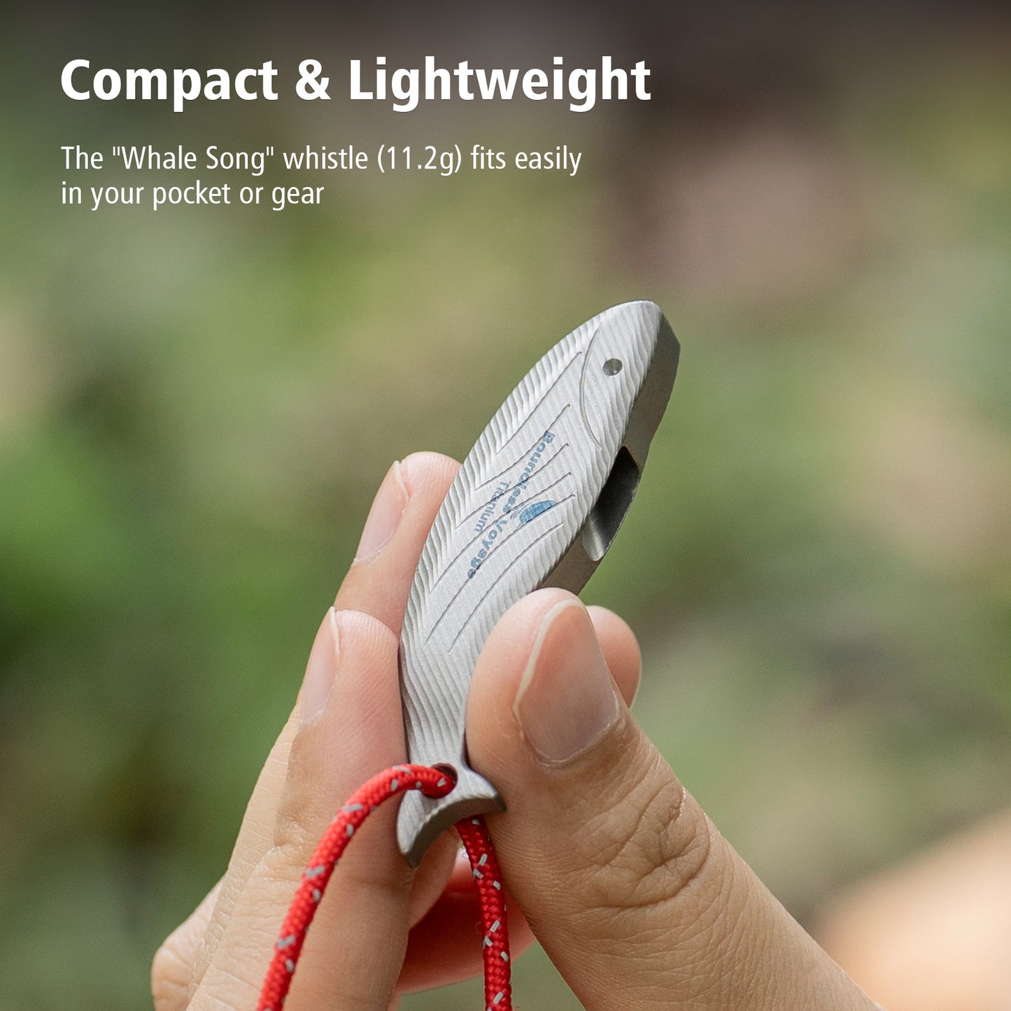 Boundless Voyage 120dB Titanium Survival Whistle – Compact, Ultralight & Rust-Proof Emergency Safety Whistle for Hiking, Camping & Outdoor Rescue