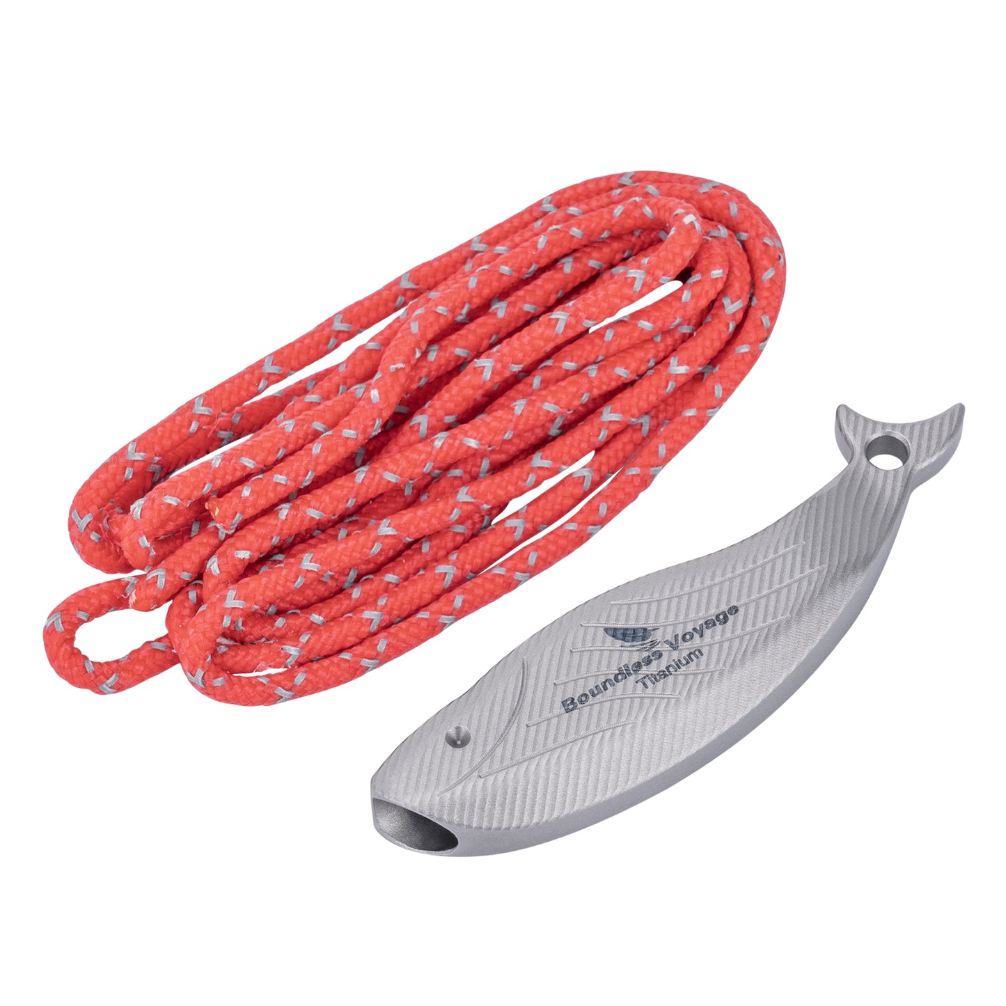 Boundless Voyage 120dB Titanium Survival Whistle – Compact, Ultralight & Rust-Proof Emergency Safety Whistle for Hiking, Camping & Outdoor Rescue