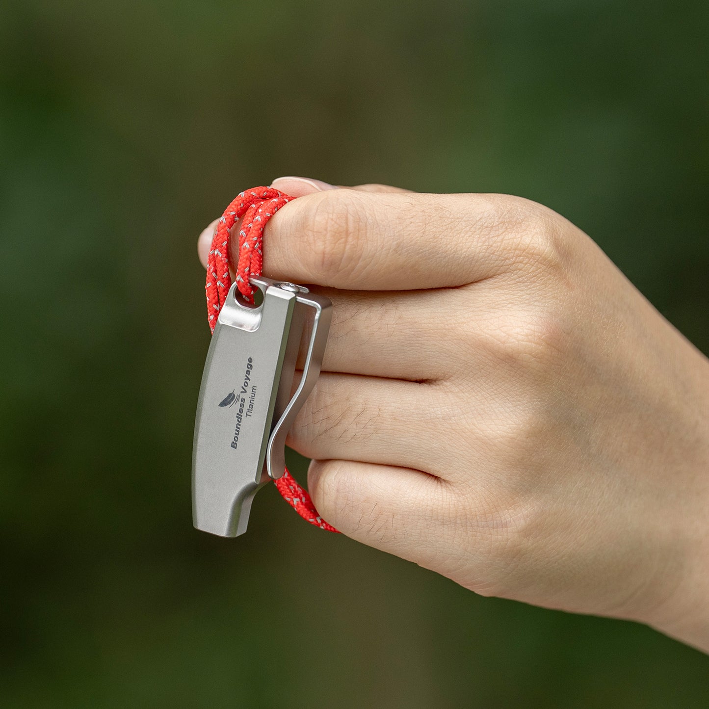 Boundless Voyage 120dB Titanium Survival Whistle – Ultralight, Rust-Proof Emergency Whistle for Hiking, Camping & Outdoor Rescue