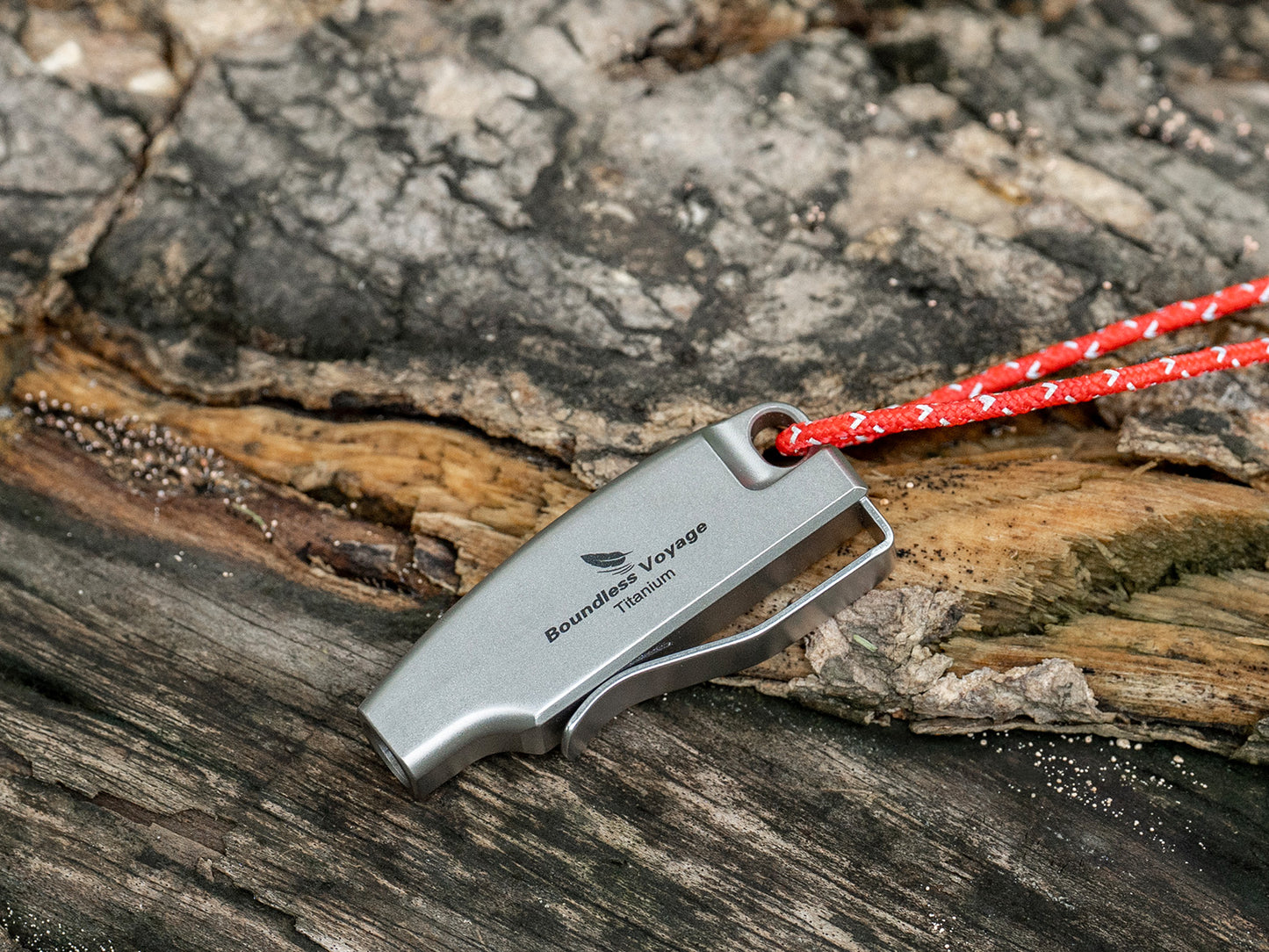 Boundless Voyage 120dB Titanium Survival Whistle – Ultralight, Rust-Proof Emergency Whistle for Hiking, Camping & Outdoor Rescue