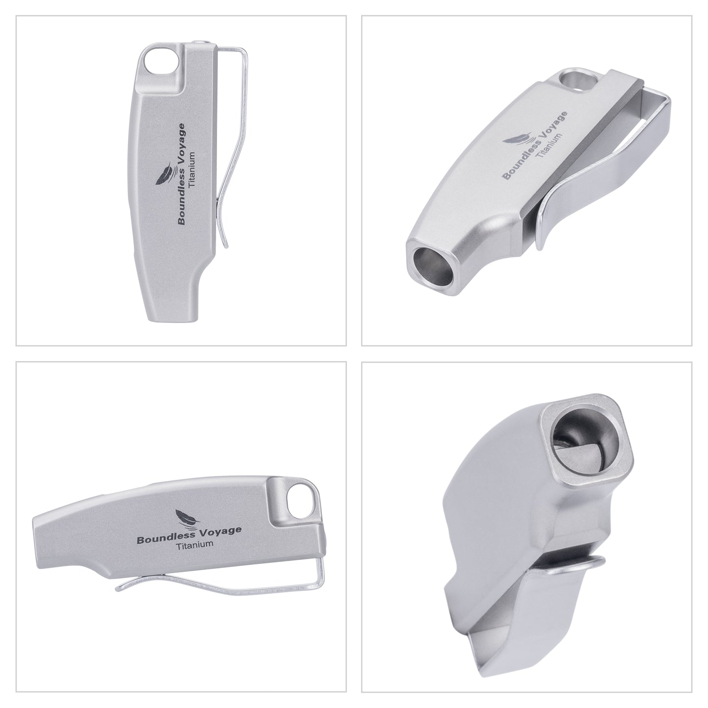 Boundless Voyage 120dB Titanium Survival Whistle – Ultralight, Rust-Proof Emergency Whistle for Hiking, Camping & Outdoor Rescue