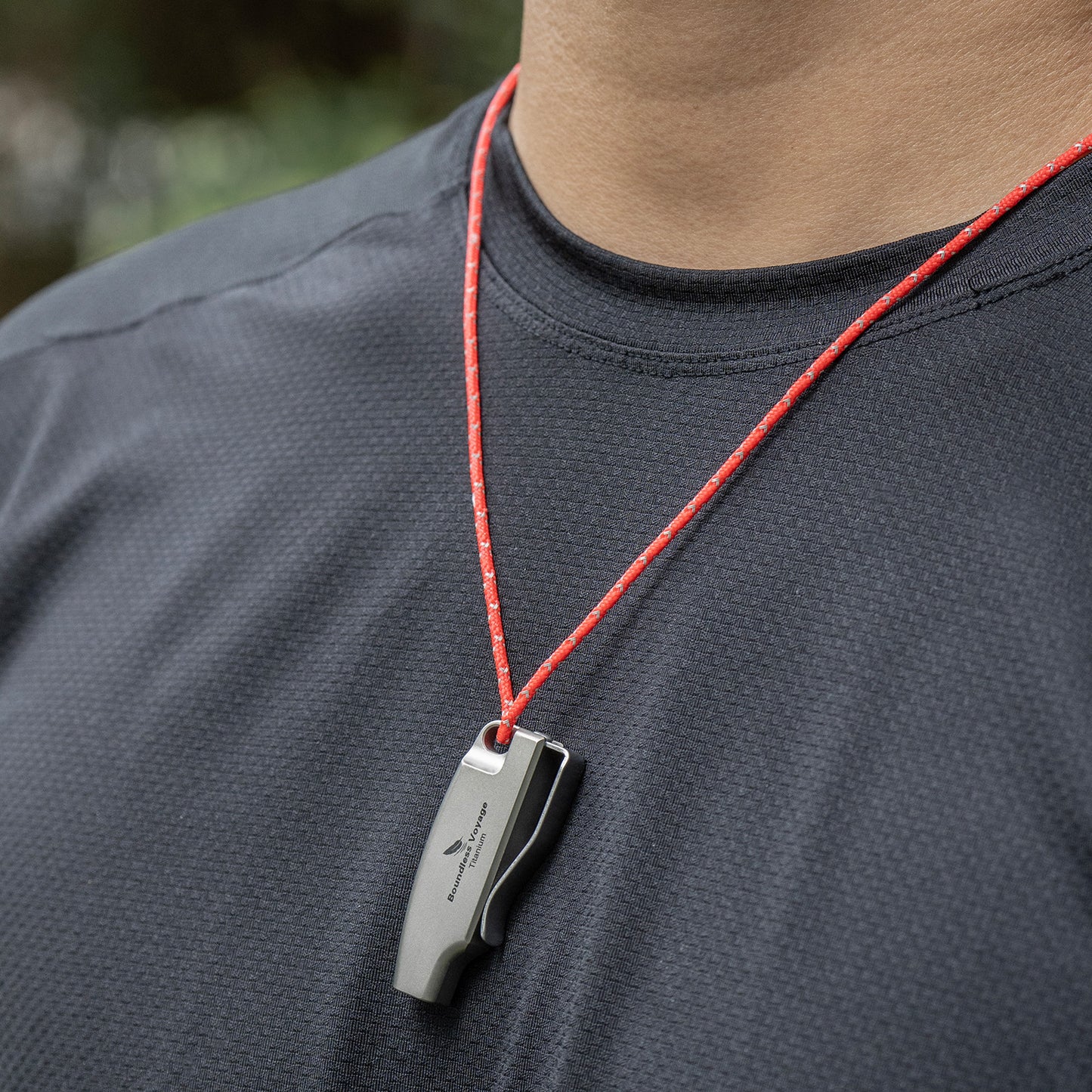 Boundless Voyage 120dB Titanium Survival Whistle – Ultralight, Rust-Proof Emergency Whistle for Hiking, Camping & Outdoor Rescue