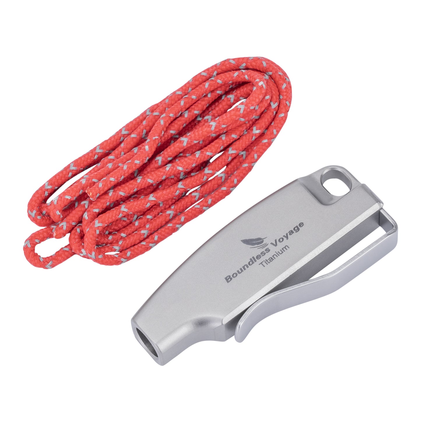 Boundless Voyage 120dB Titanium Survival Whistle – Ultralight, Rust-Proof Emergency Whistle for Hiking, Camping & Outdoor Rescue
