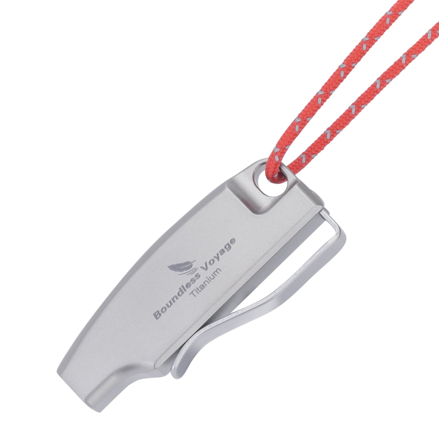 Boundless Voyage 120dB Titanium Survival Whistle – Ultralight, Rust-Proof Emergency Whistle for Hiking, Camping & Outdoor Rescue