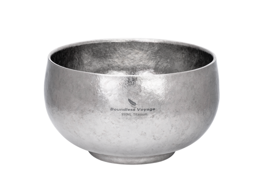 Boundless Voyage 950ml Double-Wall Titanium Bowl – Ultralight Insulated Camping Bowl | Large Capacity, No-Burn Grip, Pure Titanium for Backpacking & Outdoor Meals