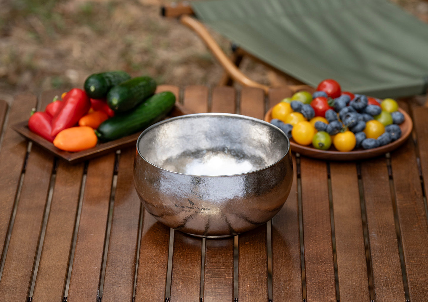 Boundless Voyage 2000ml Double-Wall Titanium Bowl – Extra-Large Ultralight Camping Bowl | Insulated No-Burn Grip, Pure Titanium for Group Meals & Outdoor Cooking