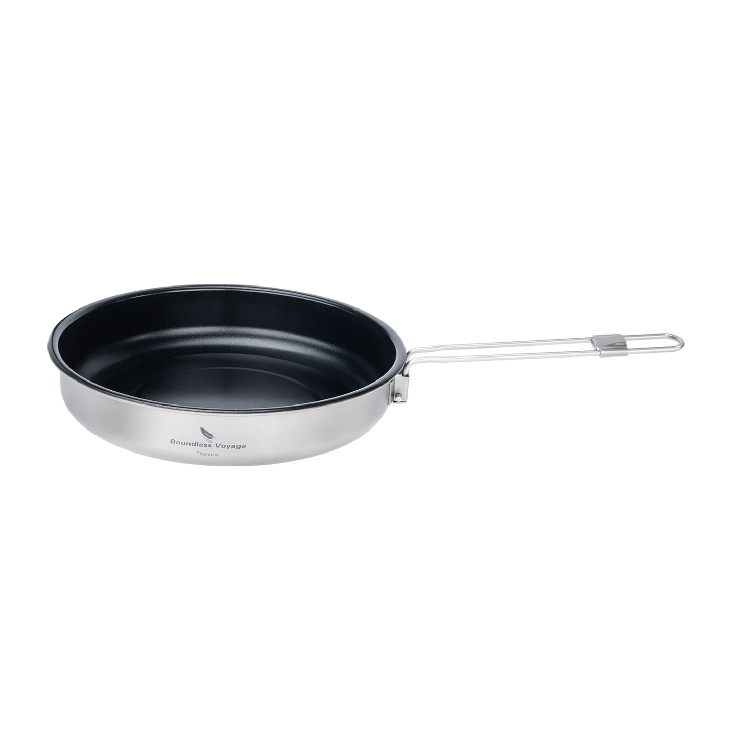 Boundless Voyage Titanium Non-Stick Frying Pan – Ultralight Camping Skillet with Folding Handle