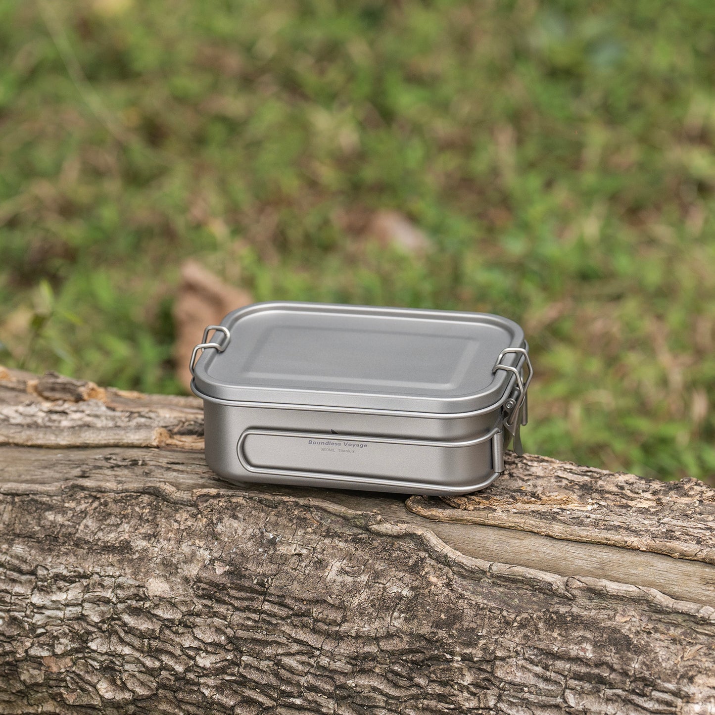 Boundless Voyage Titanium Mess Tin with Lid – Anti-Scalding Handle Outdoor Camping Tableware | Ultralight Cookware, Lunch Box, Bowl & Pan for Hiking & Travel