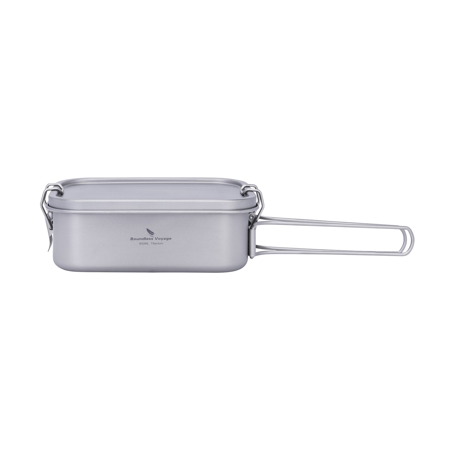 Boundless Voyage Titanium Mess Tin with Lid – Anti-Scalding Handle Outdoor Camping Tableware | Ultralight Cookware, Lunch Box, Bowl & Pan for Hiking & Travel