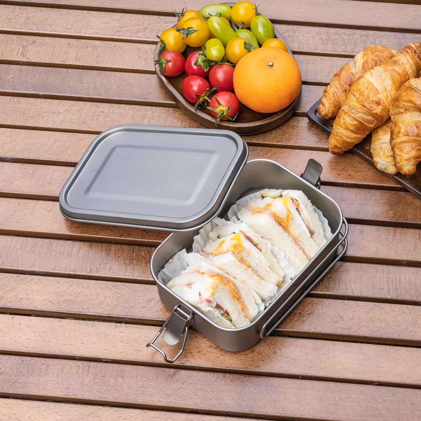 Boundless Voyage Titanium Mess Tin with Lid – Anti-Scalding Handle Outdoor Camping Tableware | Ultralight Cookware, Lunch Box, Bowl & Pan for Hiking & Travel