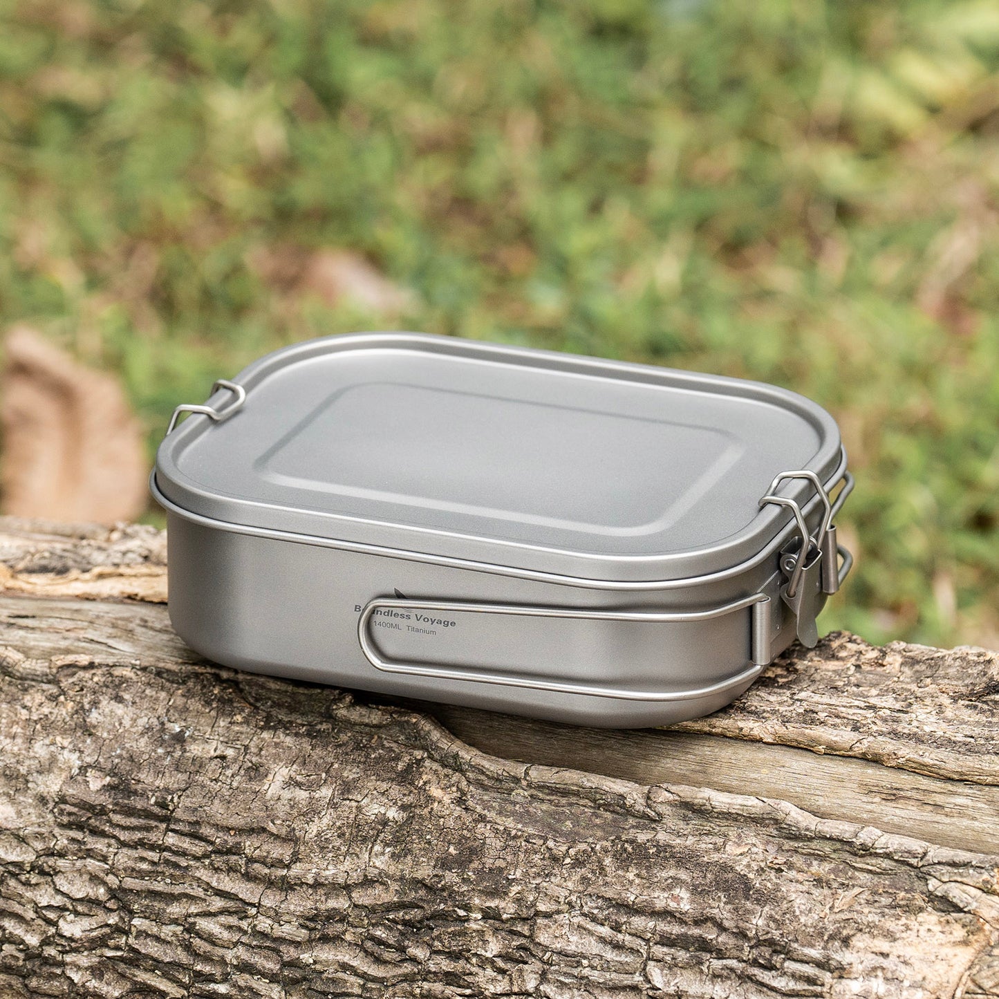 Boundless Voyage Titanium Mess Tin with Lid – Anti-Scalding Handle Outdoor Camping Tableware | Ultralight Cookware, Lunch Box, Bowl & Pan for Hiking & Travel