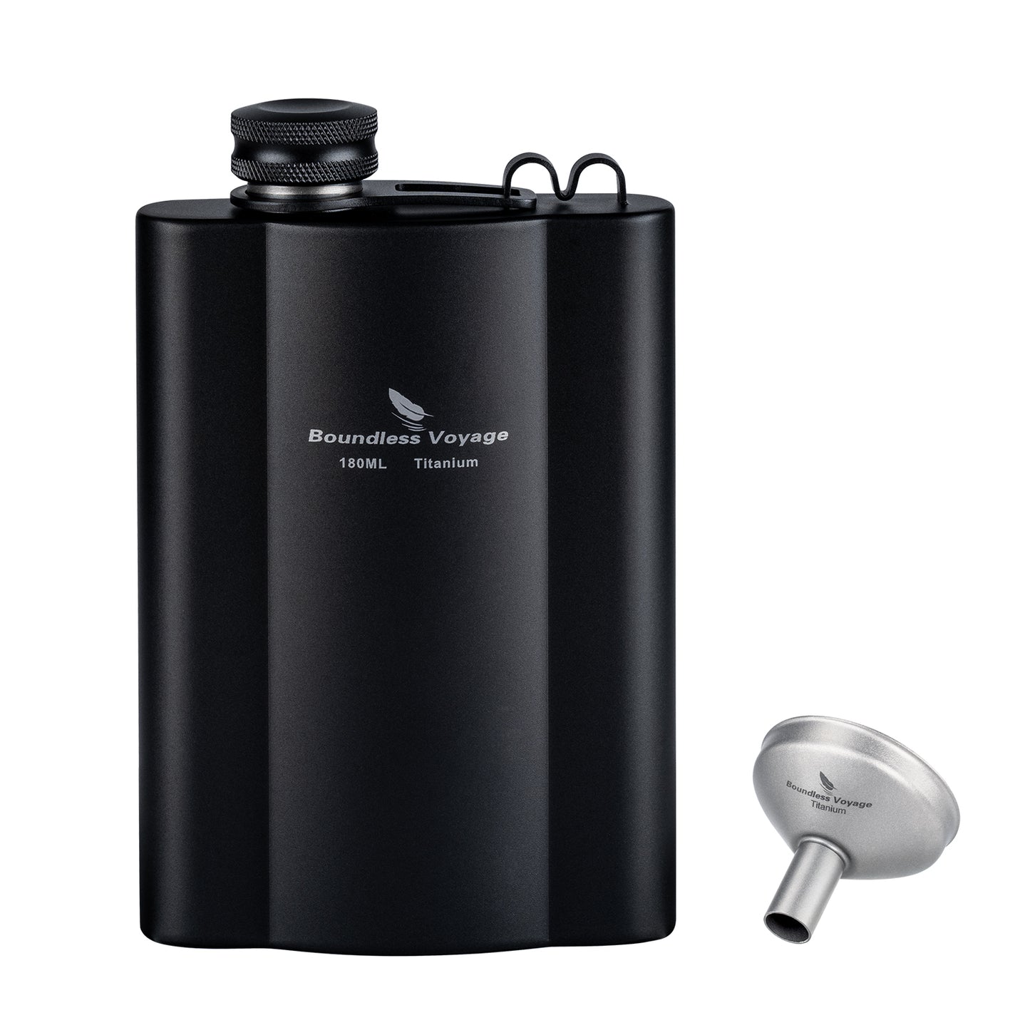Boundless Voyage Titanium Hip Flask Adventure Awaits Embrace the Outdoors with our 180ml Camping Hip Flask Rust-Free Ultralight Small Liquor Flask Bottle for Whiskey Vodka Wine Outdoor Portable Travel Outdoor