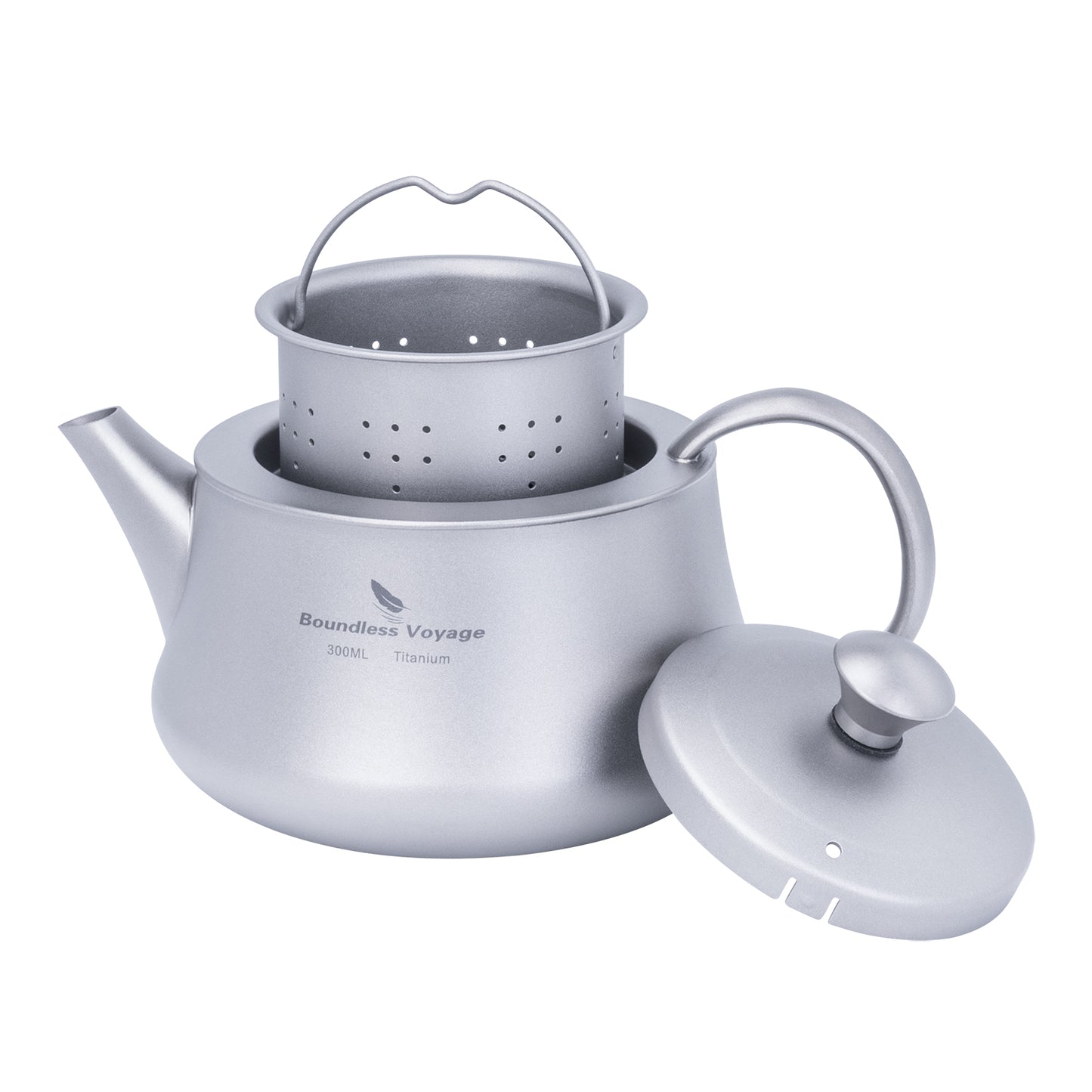 Boundless Voyage 300ml Titanium Kettle Portable Reusable Travel Coffee Tea Kettle