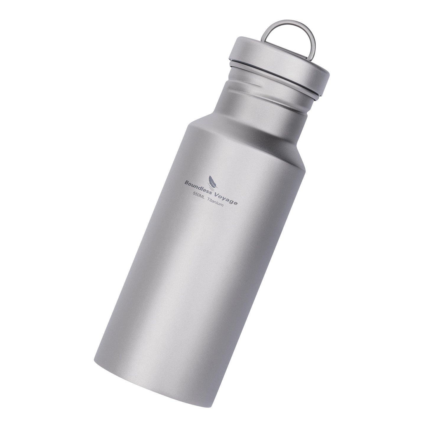 Boundless Voyage 550ml Titanium Water Bottle with Lid | Wide Mouth Leak-Proof Reusable Sport Bottle for Tea, Coffee, Camping & Hiking | Eco-Friendly Christmas & Thanksgiving Gift