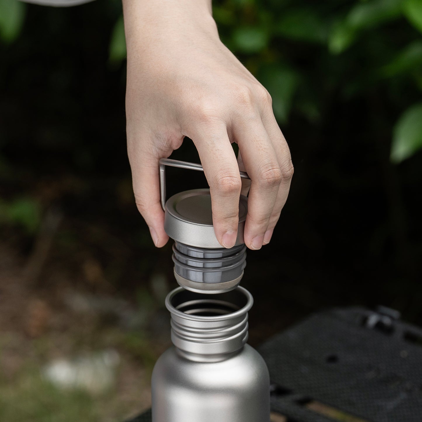 Boundless Voyage 420ml Titanium Water Bottle with Lid – Wide Mouth, Leak-Proof & Reusable Bottle for Camping, Hiking, and Everyday Use