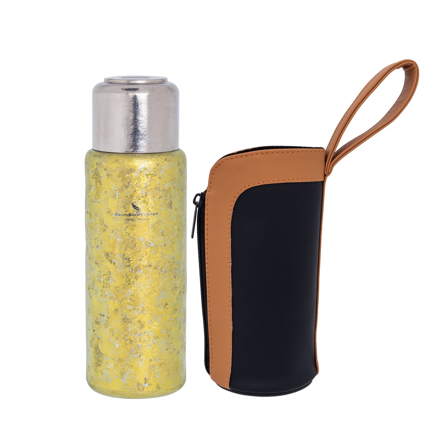 Boundless Voyage 500ML Titanium Thermos bottle with Lid Double-Walled Insulated Water Bottle Keeps Hot or Cold