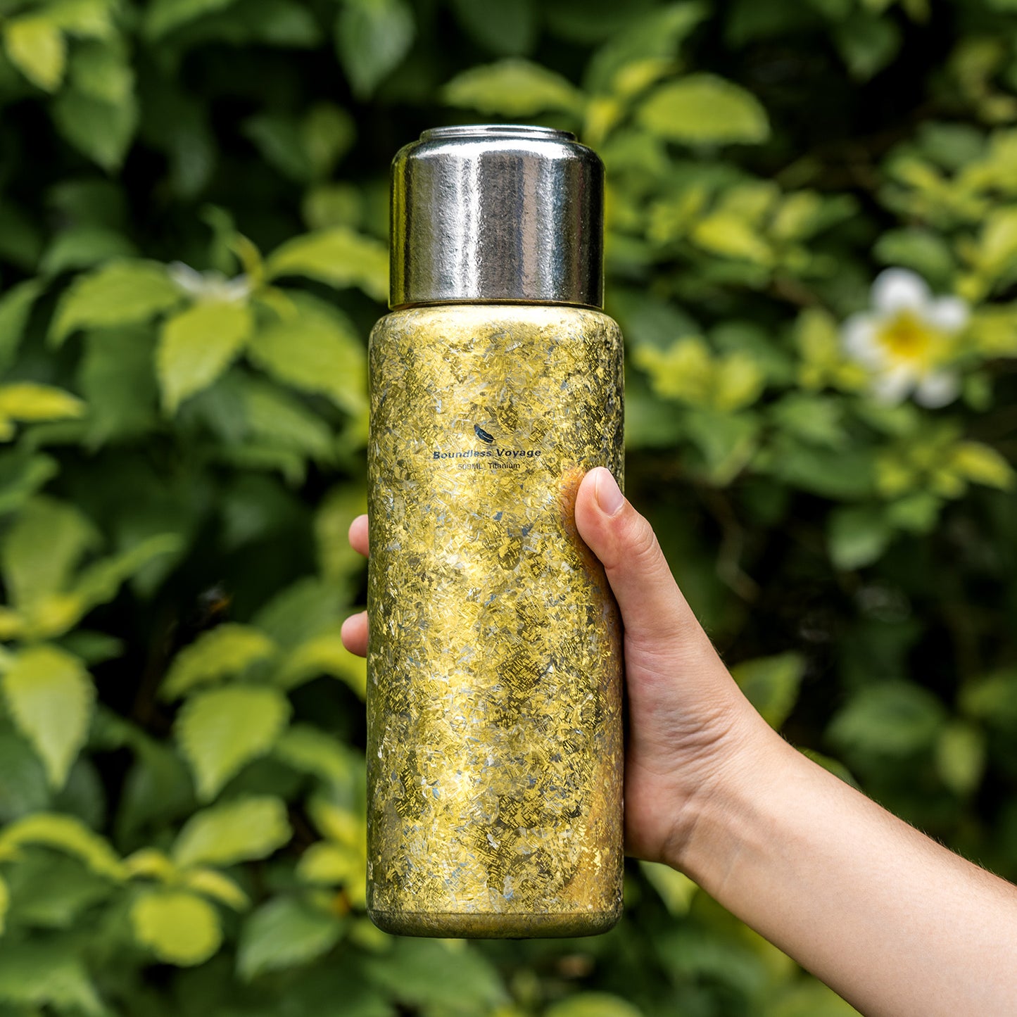 Boundless Voyage 500ML Titanium Thermos bottle with Lid Double-Walled Insulated Water Bottle Keeps Hot or Cold