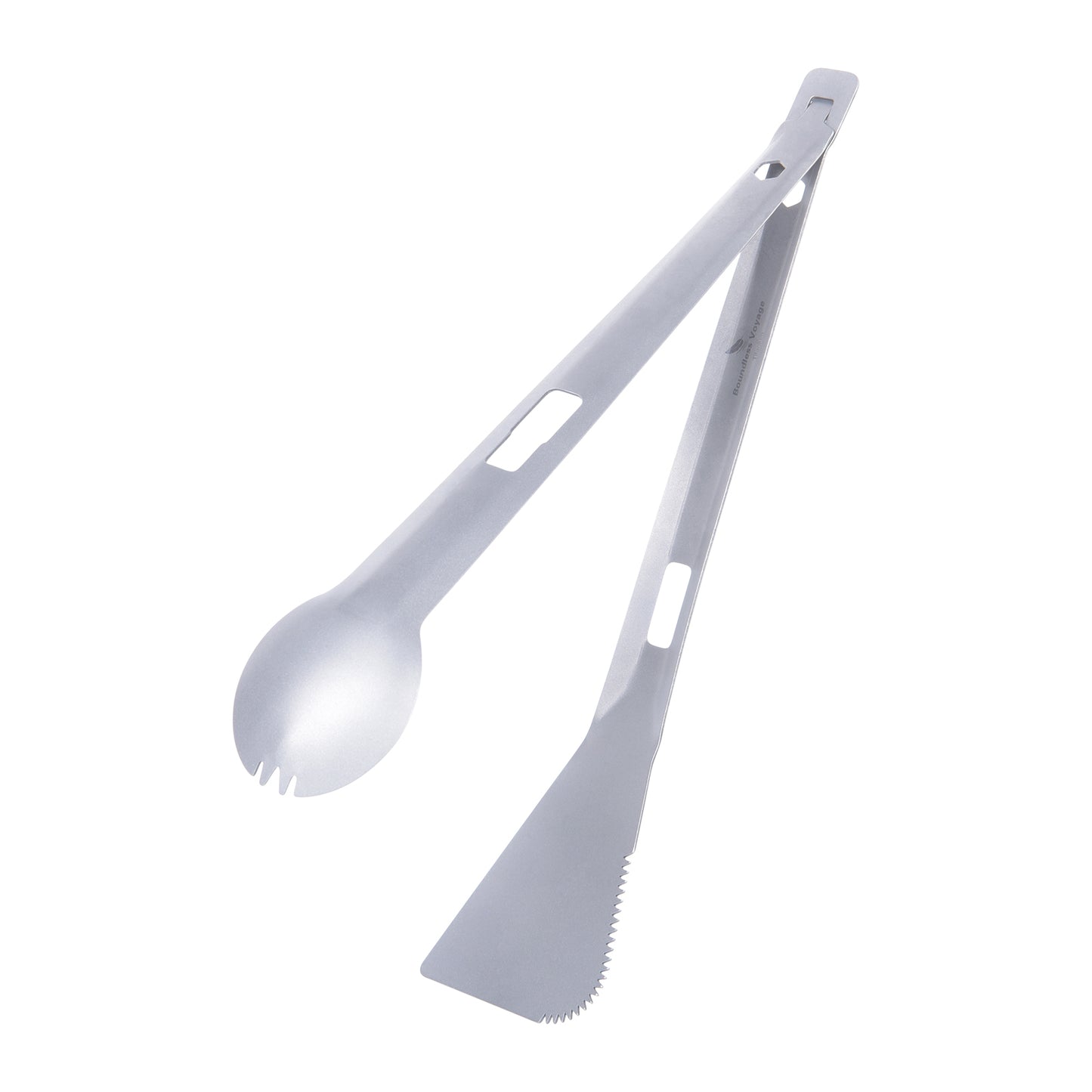 Boundless Voyage Titanium Alloy Tong, Spork,Shovel and Spatula All-In-One Utensil for Portable Lightweight Multi Utensil for Camping Kitchen Cookware