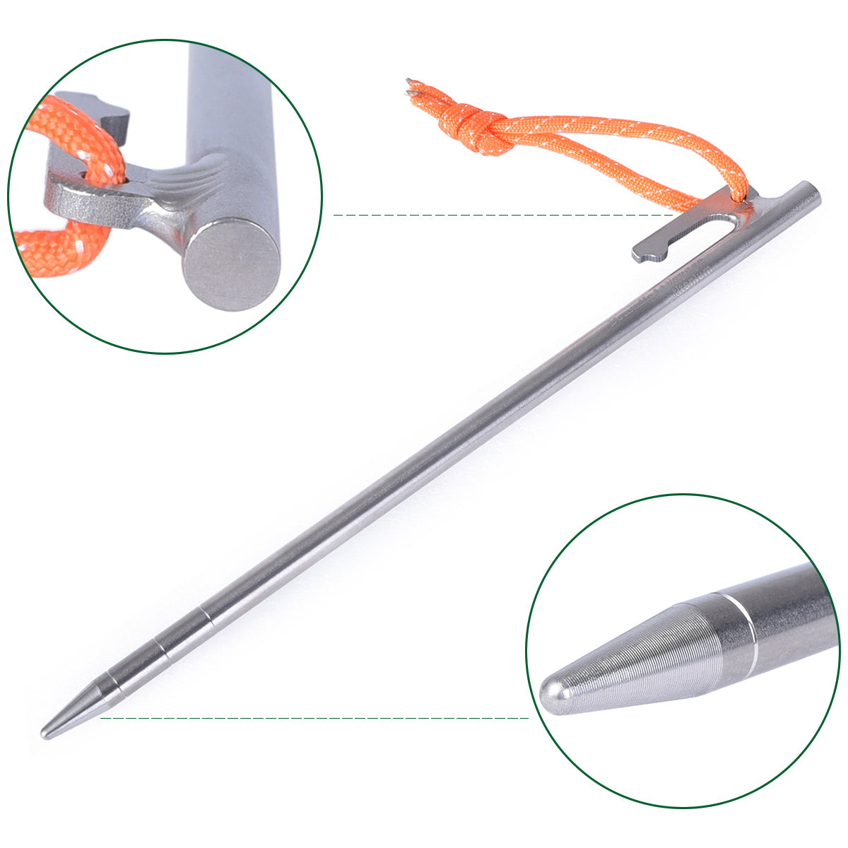 Boundless Voyage Titanium alloy Tent Pegs Durable For Outdoor Camping Tent Stake Lightweight Strong 6pcs