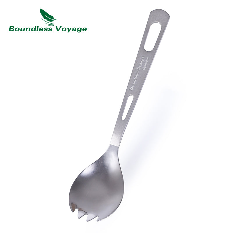 Boundless Voyage Titanium Spork Tableware Camping Fork Outdoor Cutlery Lightweight