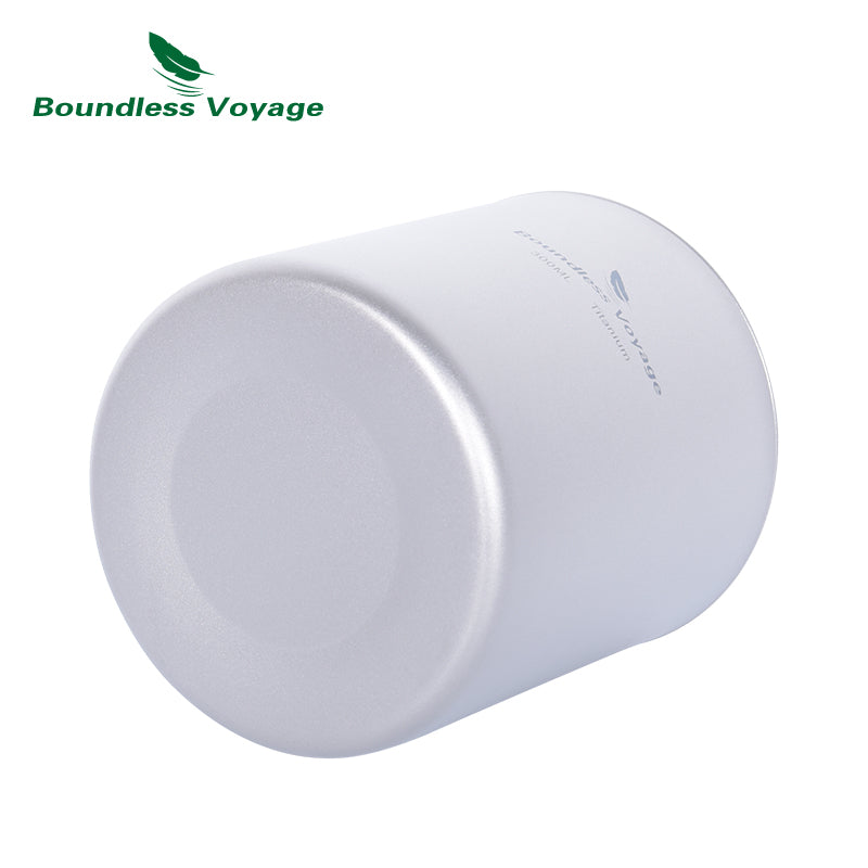 Boundless Voyage Double Walled Titanium Coffee Cup Insulated Outdoor Camping Tea Mug Tableware 120ml