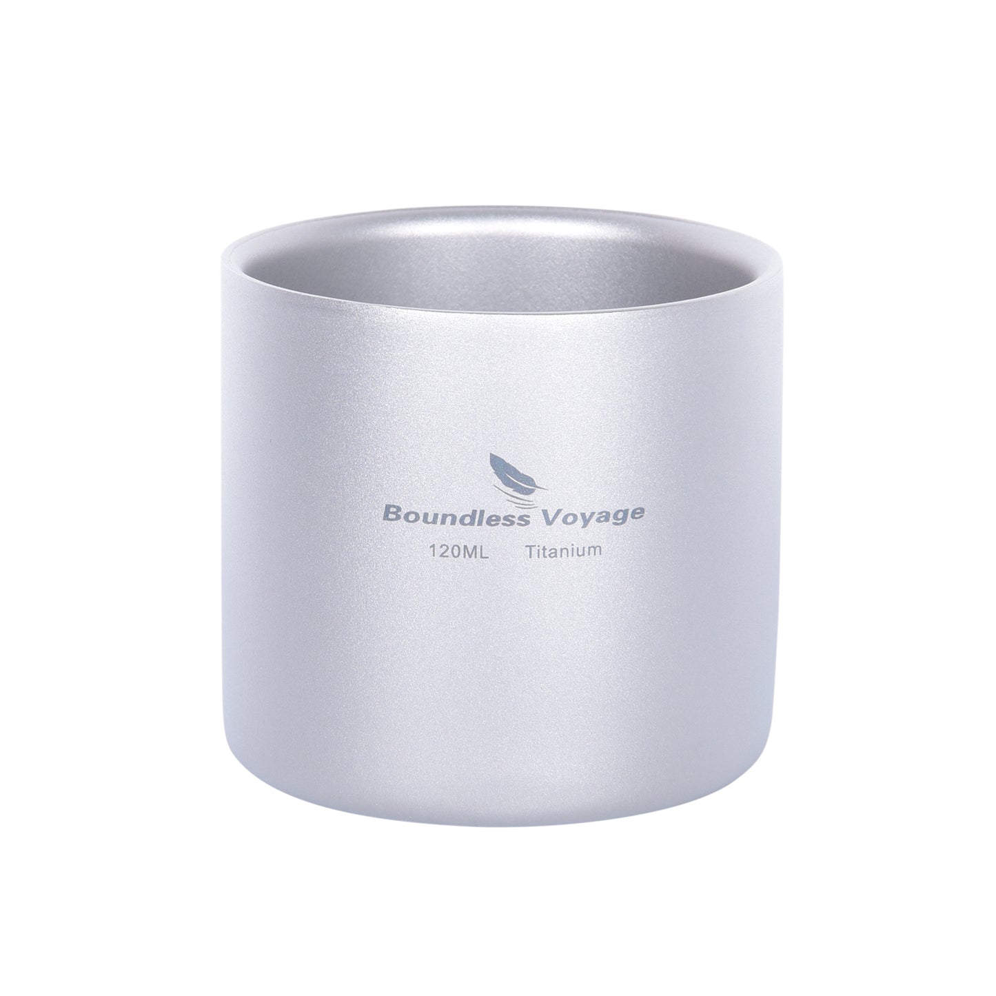 Boundless Voyage Double Walled Titanium Coffee Cup Insulated Outdoor Camping Tea Mug Tableware 120ml