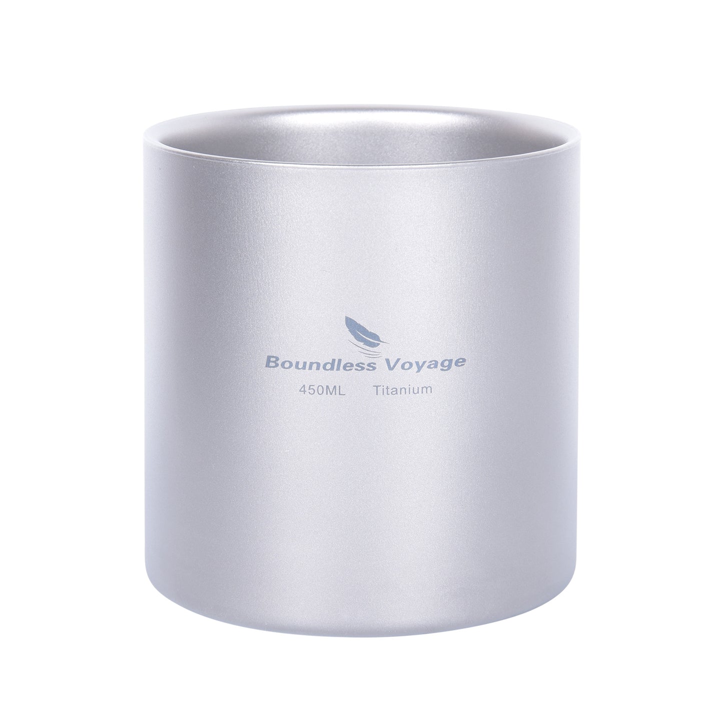 Boundless Voyage Double Walled Titanium Coffee Cup Insulate For Outdoor Camping Lightweight Tea Mug 450ml