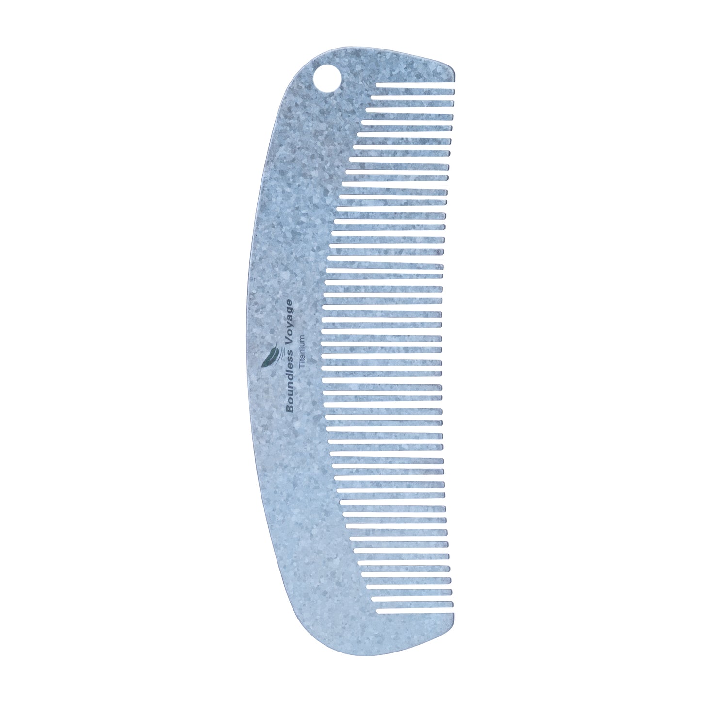 Boundless Voyage Titanium Crescent Hair & Beard Comb – Lightweight Unisex Grooming Tool for Home & Travel