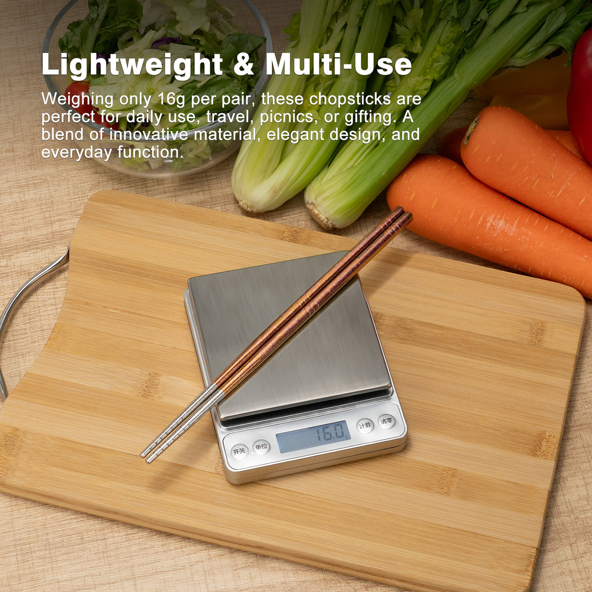 Boundless Voyage Colorful Titanium Chopsticks – Ultralight Non-Slip Reusable Chopsticks for Camping, Travel & Everyday Dining