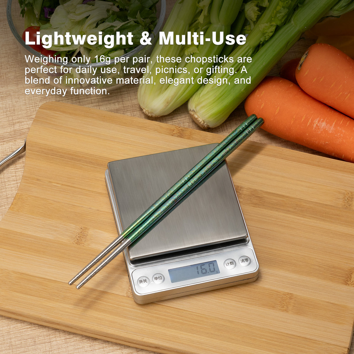 Boundless Voyage Colorful Titanium Chopsticks – Ultralight Non-Slip Reusable Chopsticks for Camping, Travel & Everyday Dining