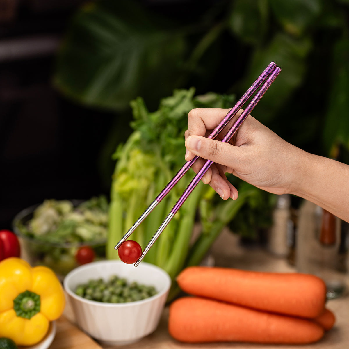 Boundless Voyage Colorful Titanium Chopsticks – Ultralight Non-Slip Reusable Chopsticks for Camping, Travel & Everyday Dining