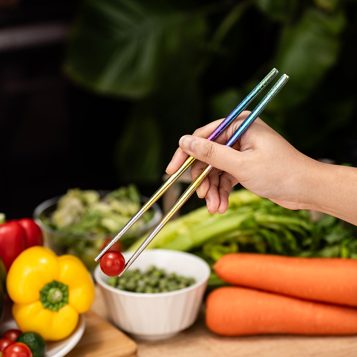 Boundless Voyage Colorful Titanium Chopsticks – Ultralight Non-Slip Reusable Chopsticks for Camping, Travel & Everyday Dining