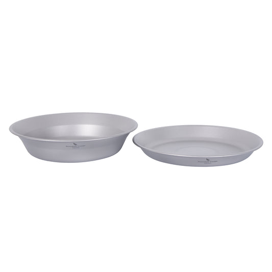 Boundless Voyage Titanium Pan Bowl Set with Carry Bag – Ultralight Camping Dish & Bowl Tableware for Backpacking, Hiking & Travel