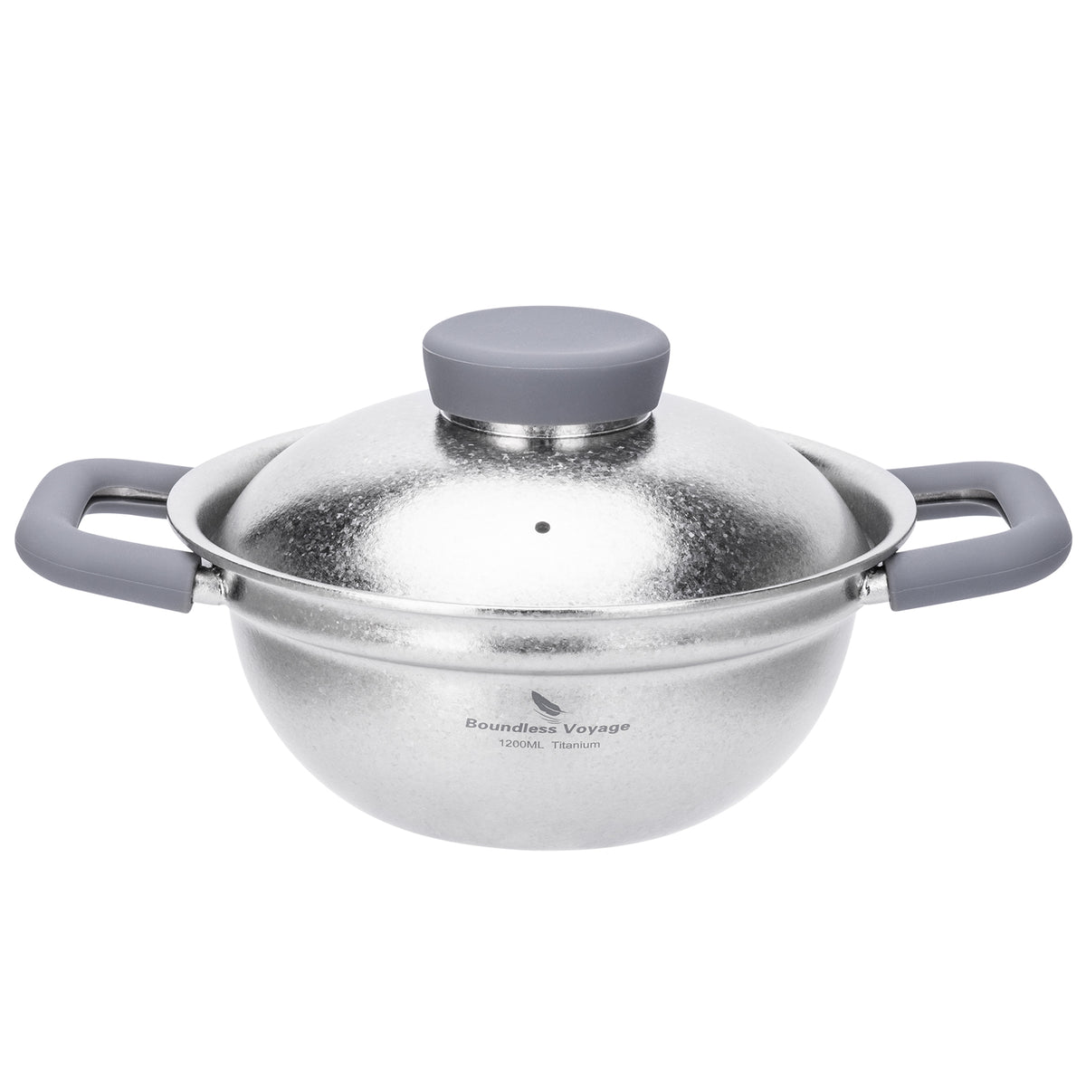 Boundless Voyage 1200ml Pure Titanium Cooking Pot with Lid – 1.2L Non-Coated Soup Pot for Camping, Hot Pot & Home Cooking