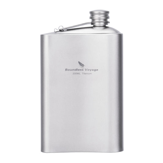 Boundless Voyage 200ml Titanium Flask – Ultralight & Durable Liquor Bottle for Whiskey, Vodka, Wine – Odorless Camping & Hiking Gear
