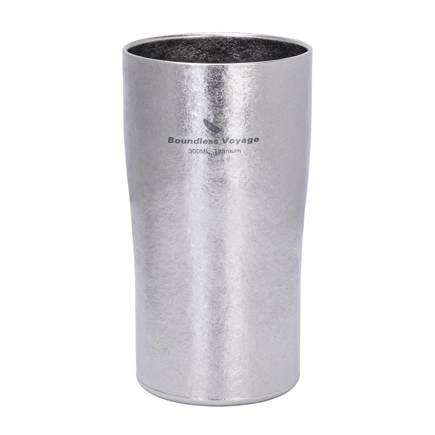 Boundless Voyage Titanium Double-Walled Cup 300ml – Ultralight Crystallized Finish Mug for Coffee, Beer & Outdoor Camping