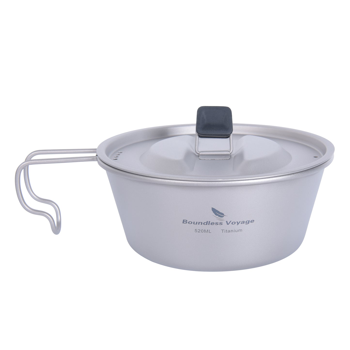 Boundless Voyage Titanium Sierra Cup with Lid 520ml – Ultralight Camping Mug Bowl for Cooking, Coffee & Outdoor Use