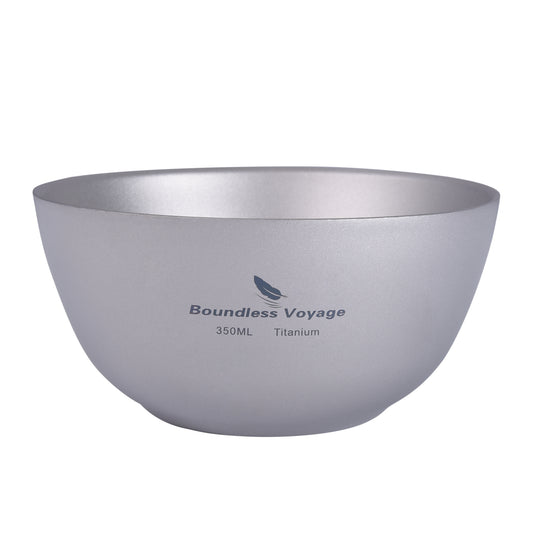 Boundless Voyage Titanium Double-Wall Bowl Outdoor Camping Tableware 350ml