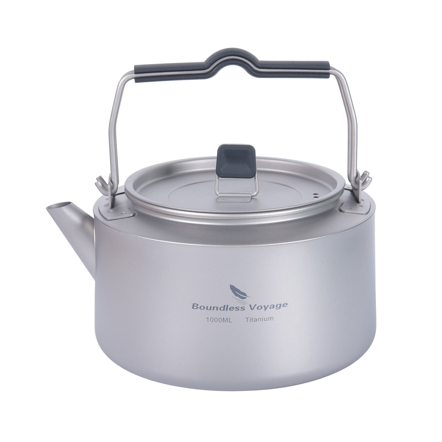 Boundless Voyage 1L Titanium Camping Kettle with Filter – Ultralight Large-Capacity Outdoor Teapot with Folding Handle