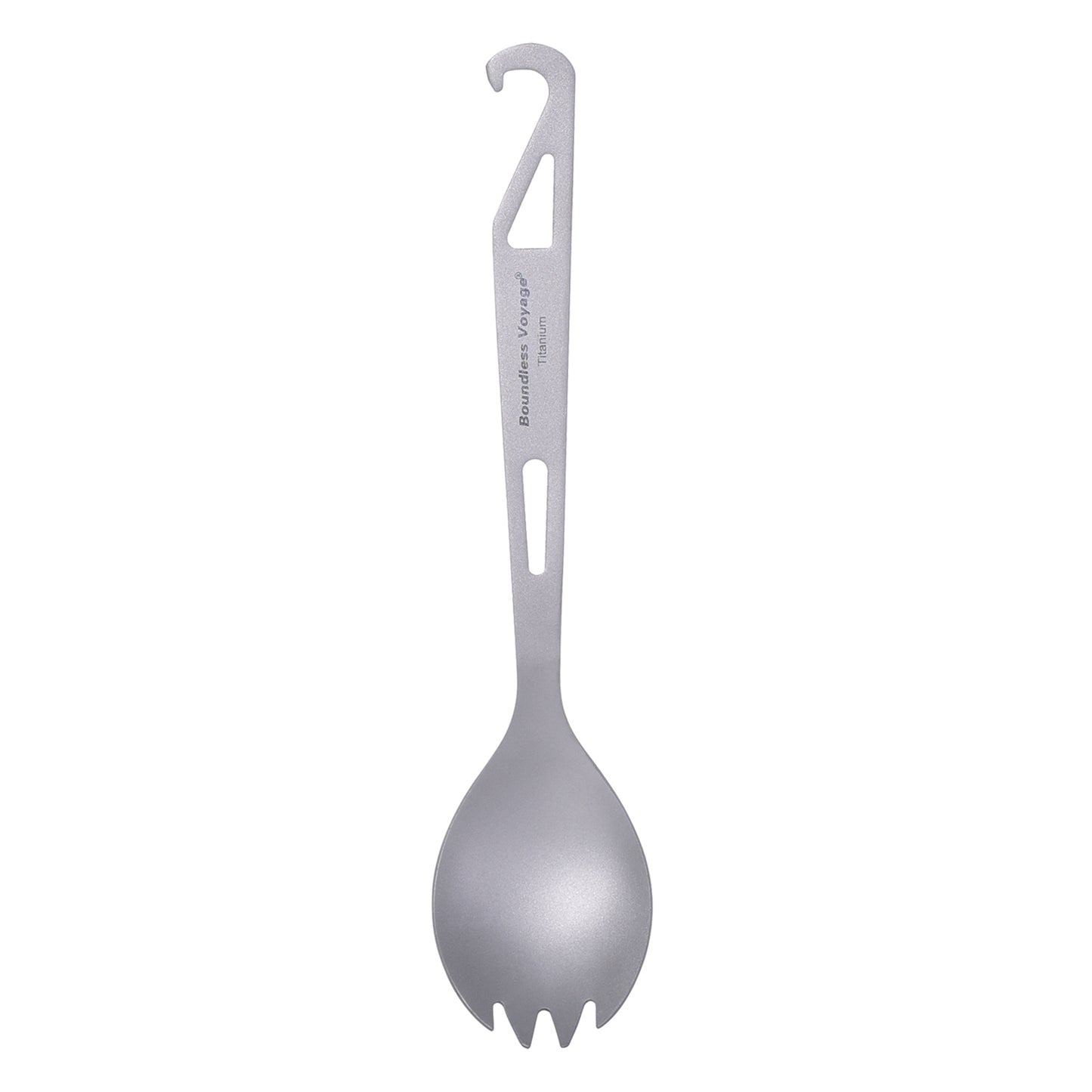 Boundless Voyage Titanium Spork with Bottle Opener – Ultralight Camping Cutlery for Hiking, Backpacking & Travel