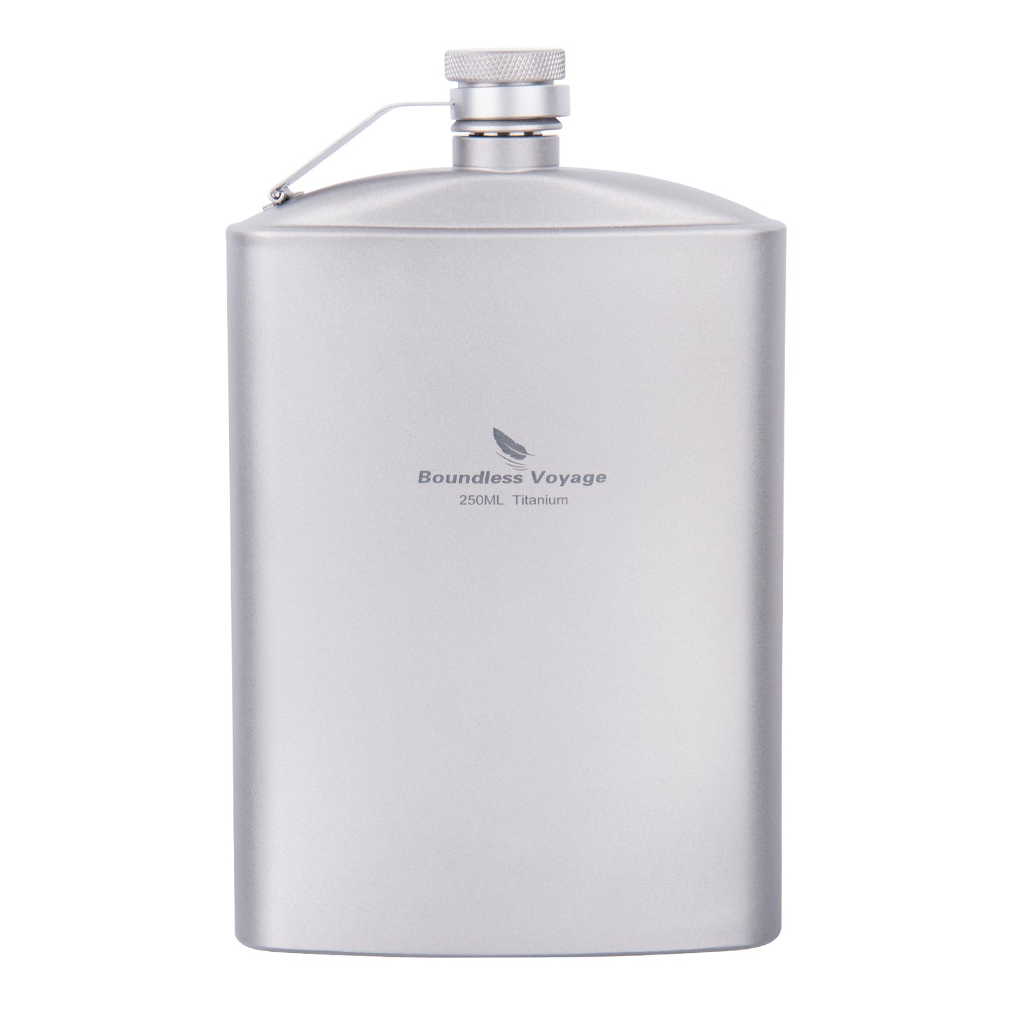 Boundless Voyage 250ml Titanium Flask with Carry Bag – Ultralight 8.5oz Pocket Liquor Bottle, Pure TA1 Titanium Hip Flask, Leakproof Travel Flask for Camping, Hiking & Gifts