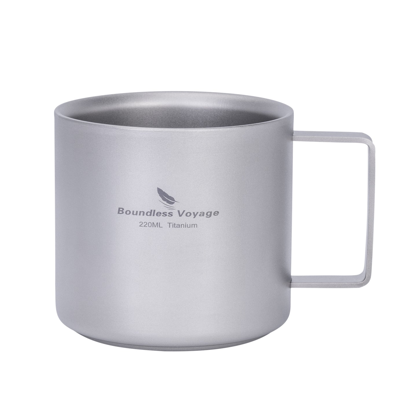Boundless Voyage 220ml Double-Walled Titanium Cup | Ultralight Insulated Mini Coffee Mug | Anti-Scalding Tea Cup for Camping, Travel & Home