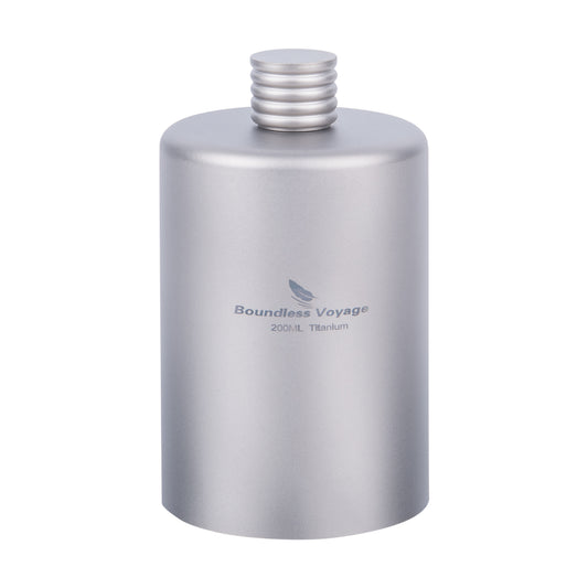 Boundless Voyage 200ml Titanium Pocket Flagon – Ultralight Portable Hip Flask for Camping, Hiking, Travel & Outdoor Adventures