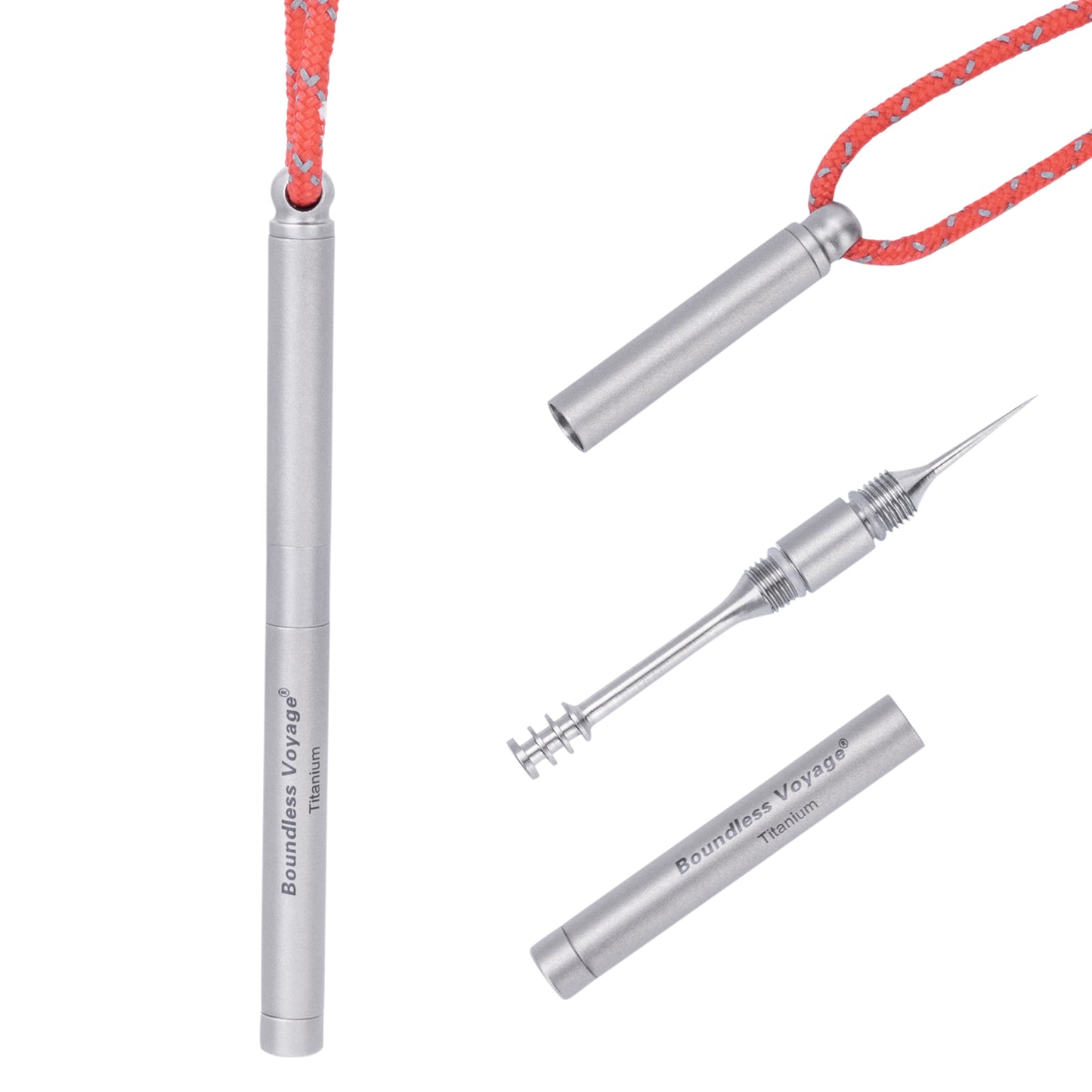 Boundless Voyage Titanium Toothpick Holder – Mini Portable EDC Toothpick Case & Multi-Use Tool for Travel & Outdoor