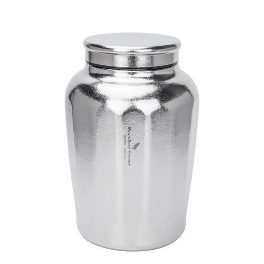 Boundless Voyage 3000ml Titanium Storage Canister Water Bottle– Airtight TA1 Titanium Container for Tea, Coffee, Food & Camping Storage