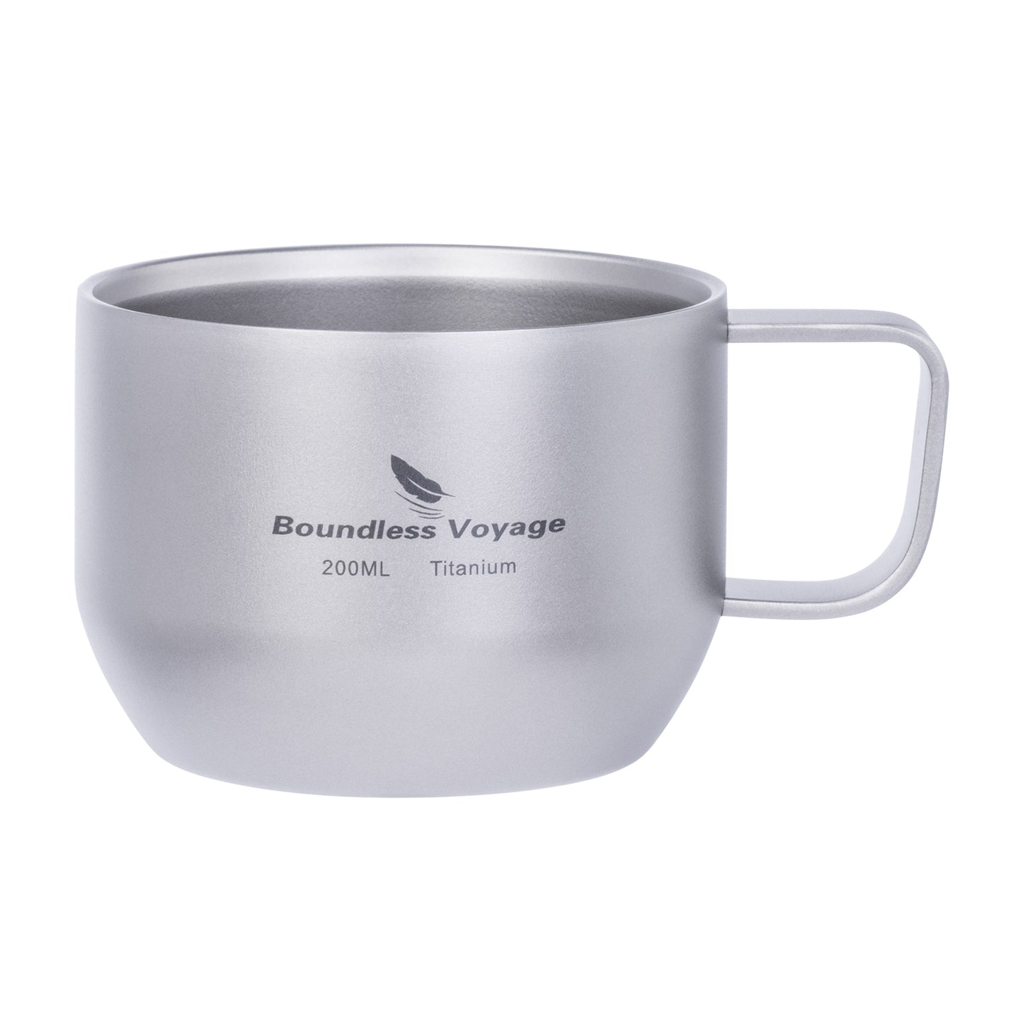 Boundless Voyage  200ml Titanium Double Wall Mug Metal Coffee Tea Cup Mini Espresso Cup Outdoor Camping Travel Ultralight Durable Portable Drinkware
