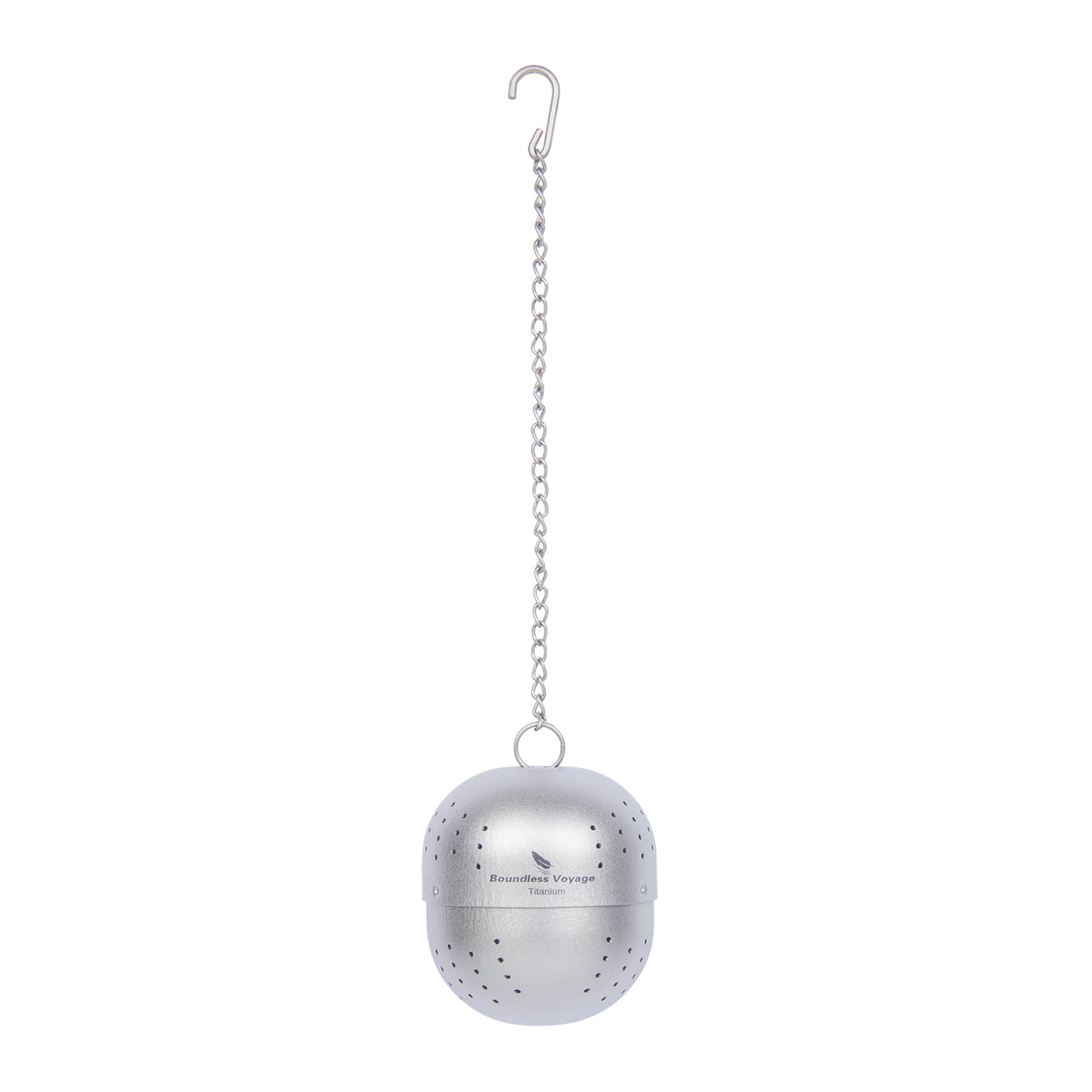 Boundless Voyage Titanium Tea Ball Infuser – Lightweight Loose Leaf Tea Strainer with Extended Chain, Fine Mesh Tea Filter for Mug, Teapot & Spices